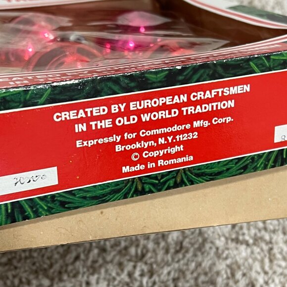 Vintage Hand Decorated Glass Christmas Tree Ornaments Red Set Of 9 - Picture 9 of 9